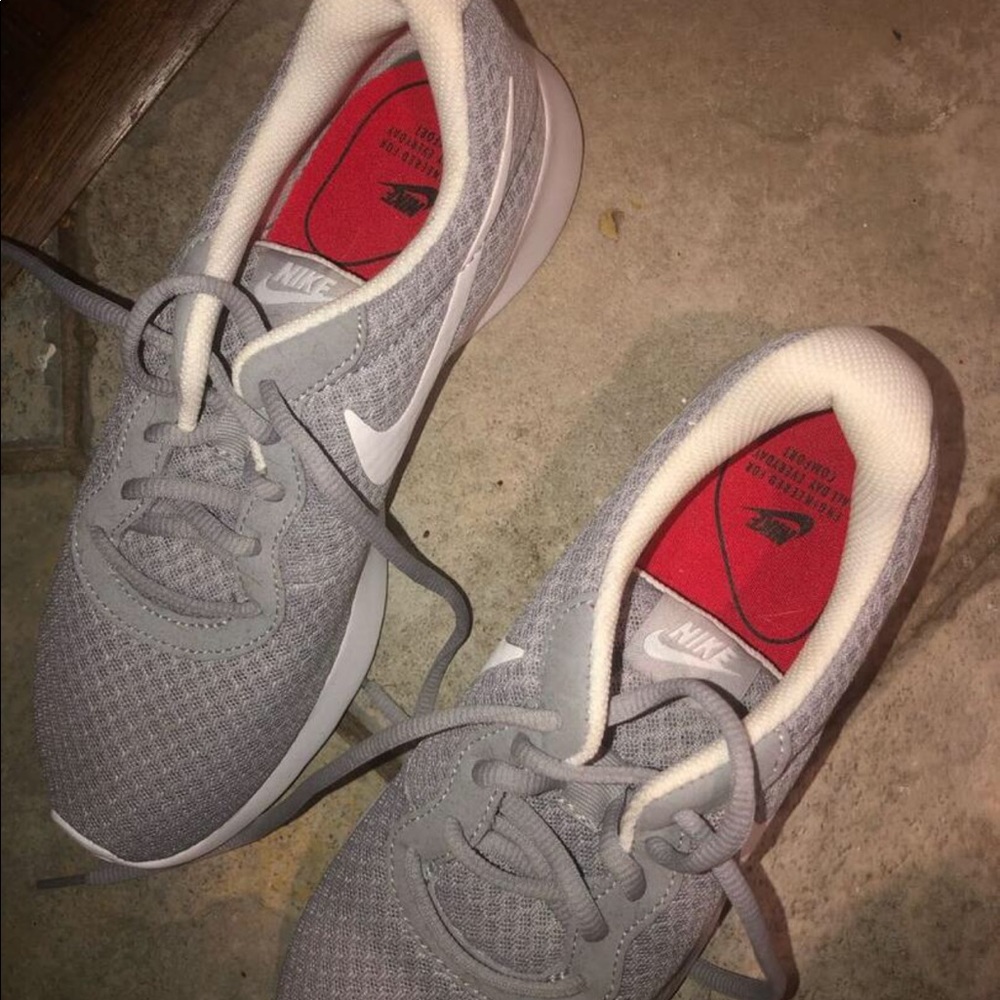 Gray Nike shoes